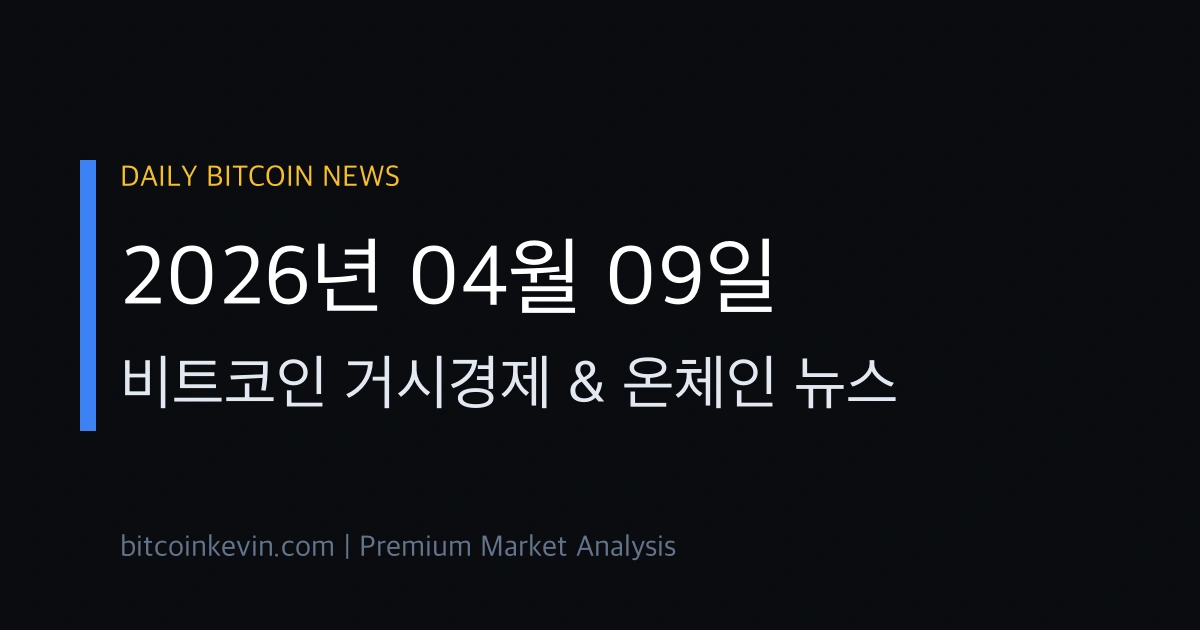 4월 9일 비트코인 뉴스 차트 분석